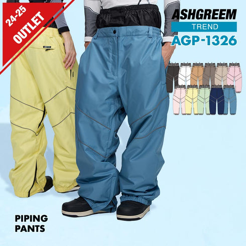 【10月上旬発送予定】 ASHGREEM アッシュグリーム スノーボードウェア リフレクターパイピングパンツ AGP-1326